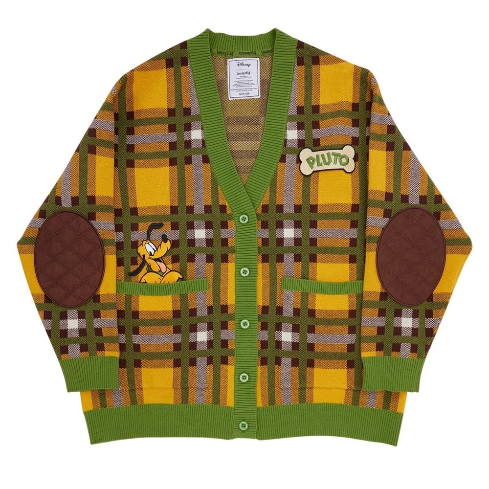 Loungefly Disney Sz 2X Large Pluto 95Th Anniversary Grandpa Cardigan  NWT